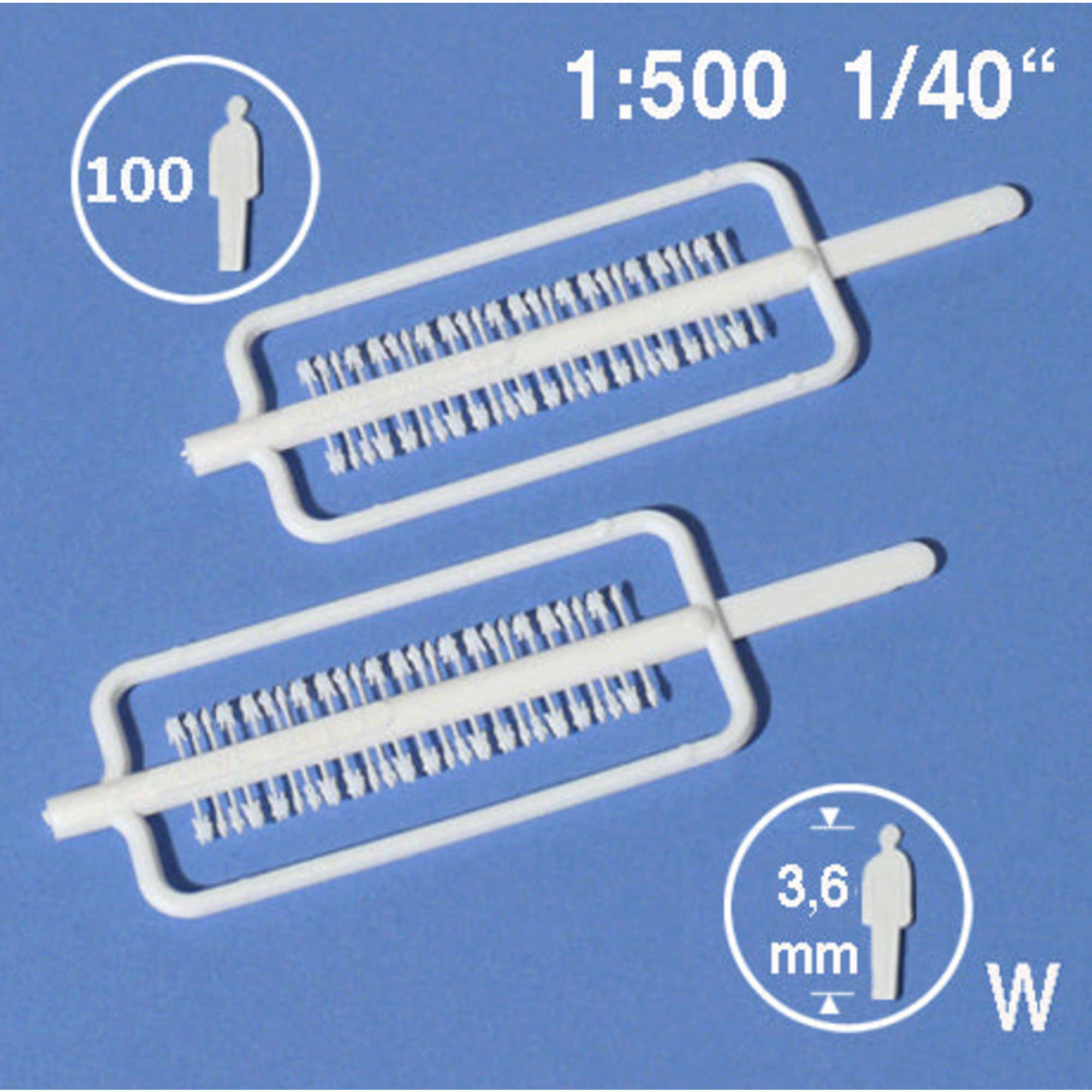 Silhouette Figures White 1:500 H = 3.6mm (50 pcs)