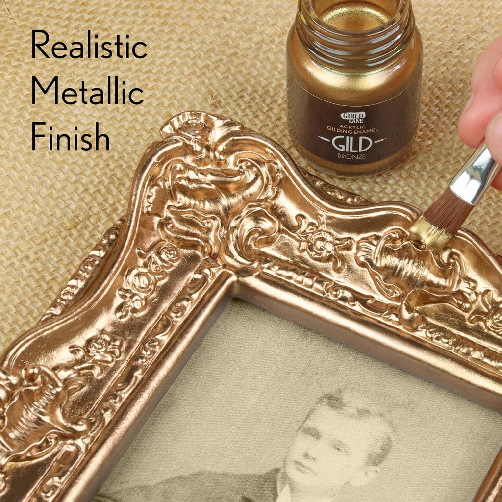 GILD Acrylic Gilding Enamel Paint, Bronze (30ml Jar)
