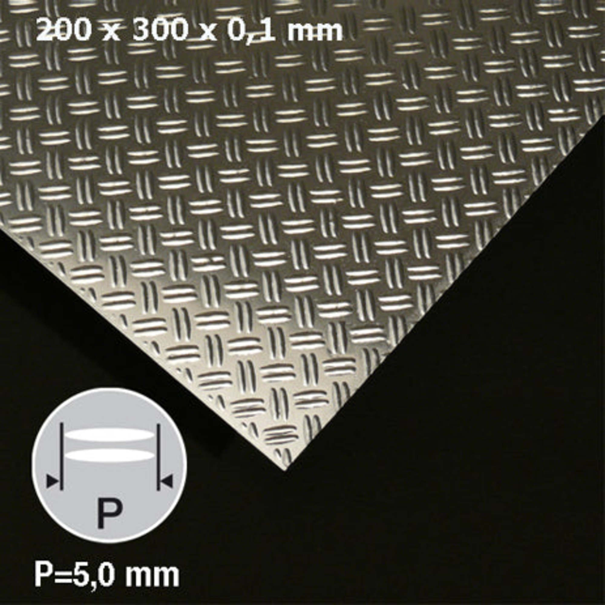 Aluminium Bulb Plate - 0.5 x 200 x 295mm Double H = 3.6mm