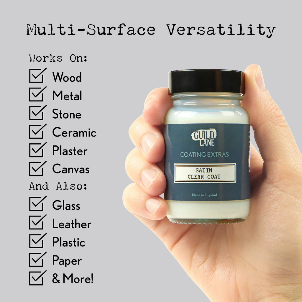 Acrylic Satin Top Coat, Clear (60ml Jar)