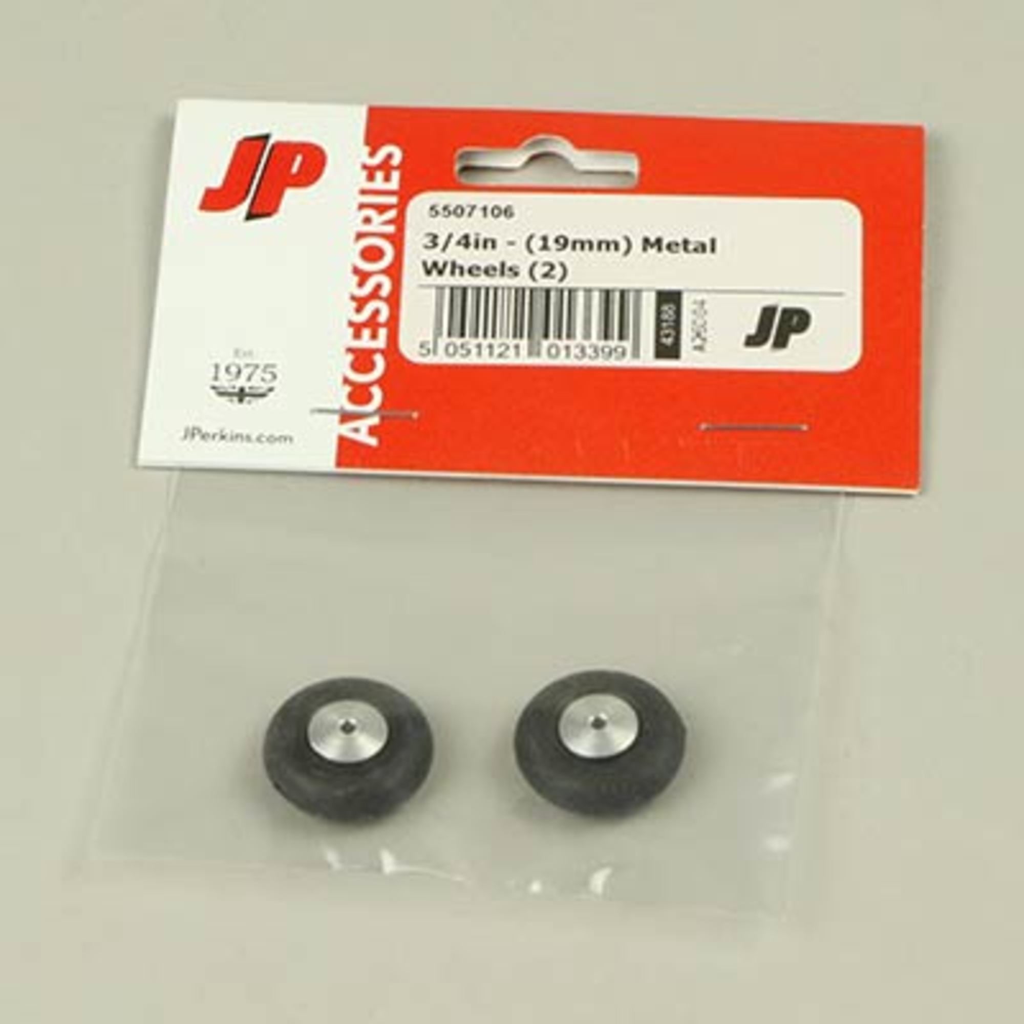 Black tyre wheels 18mm (2 pcs)