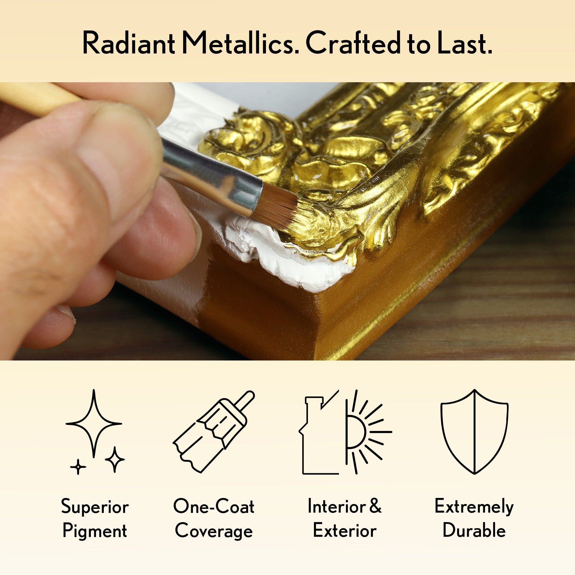Super GILD Acrylic Gilding Enamel Paint, Gold (30ml Jar)