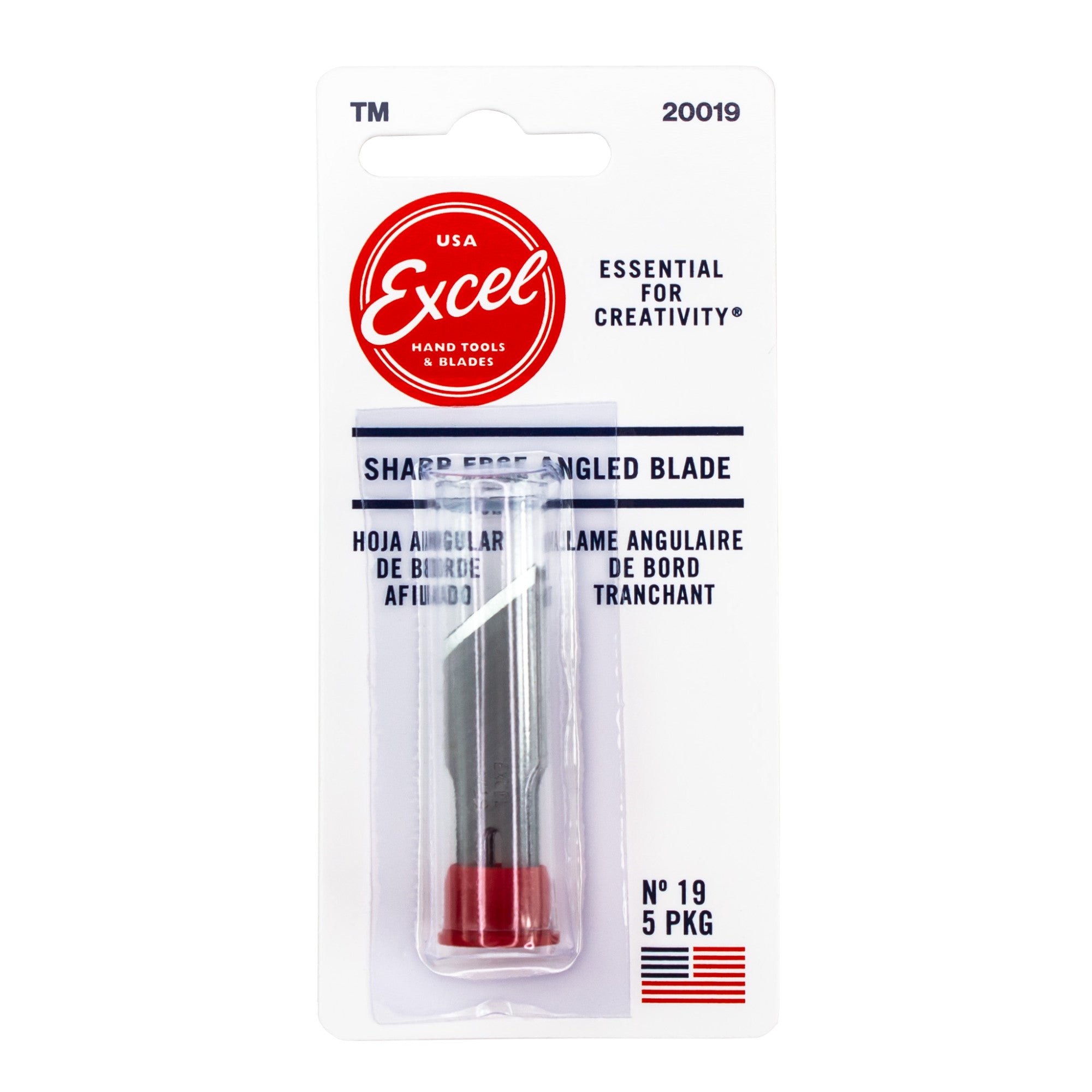 #19 Angled Edge Blade, Shank 0.345" (0.88 cm) (5 pcs) (Carded)