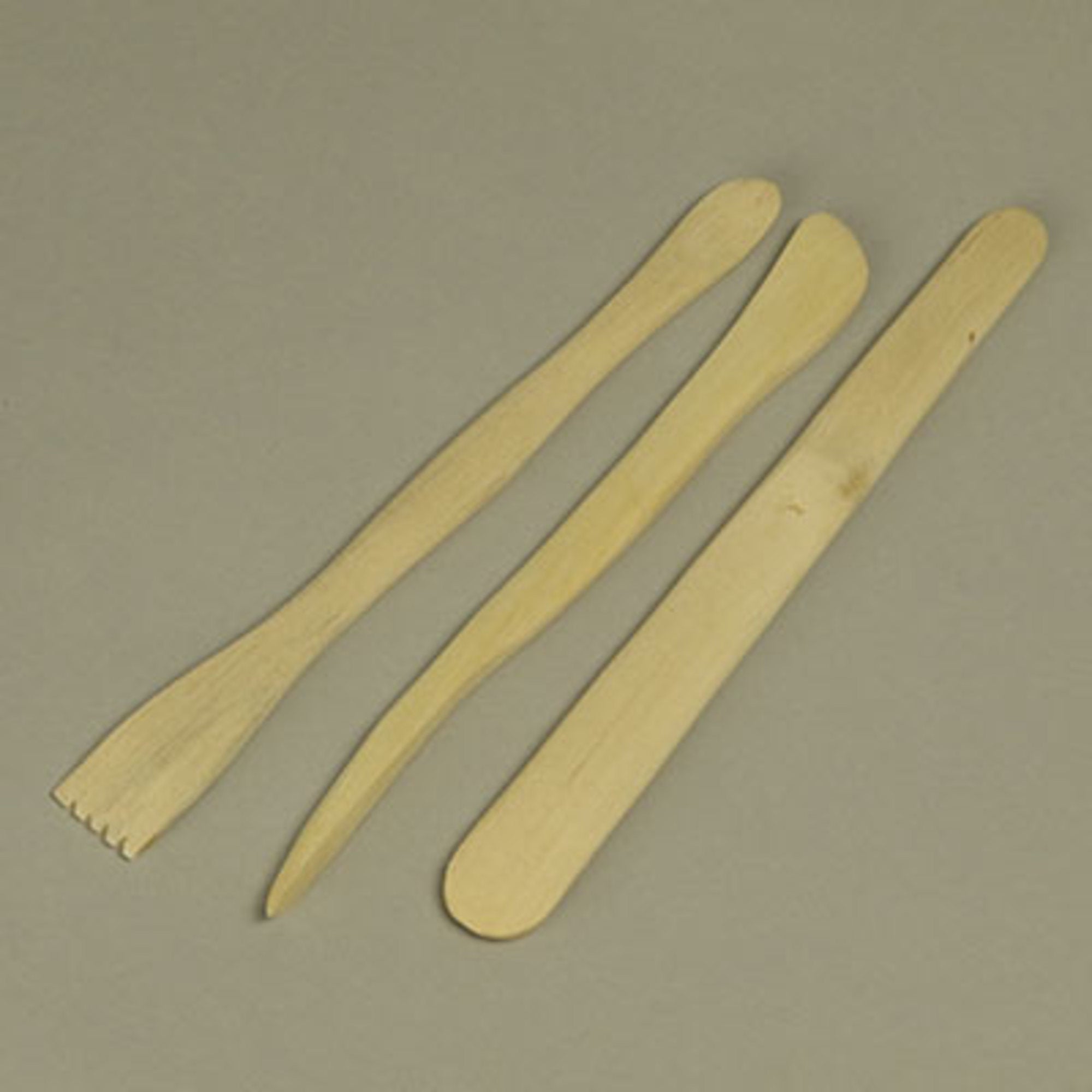 Modelling tools wooden (3 pcs)