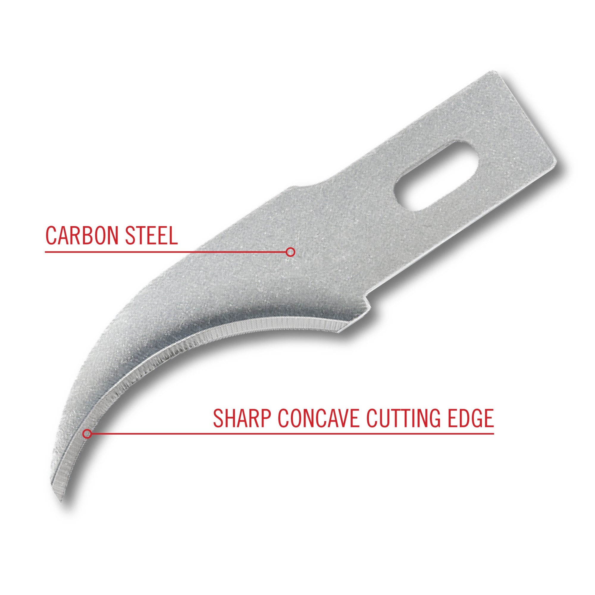 #28 Concave Blades, Shank 0.345" (0.88 cm) (5 pcs) (Carded)