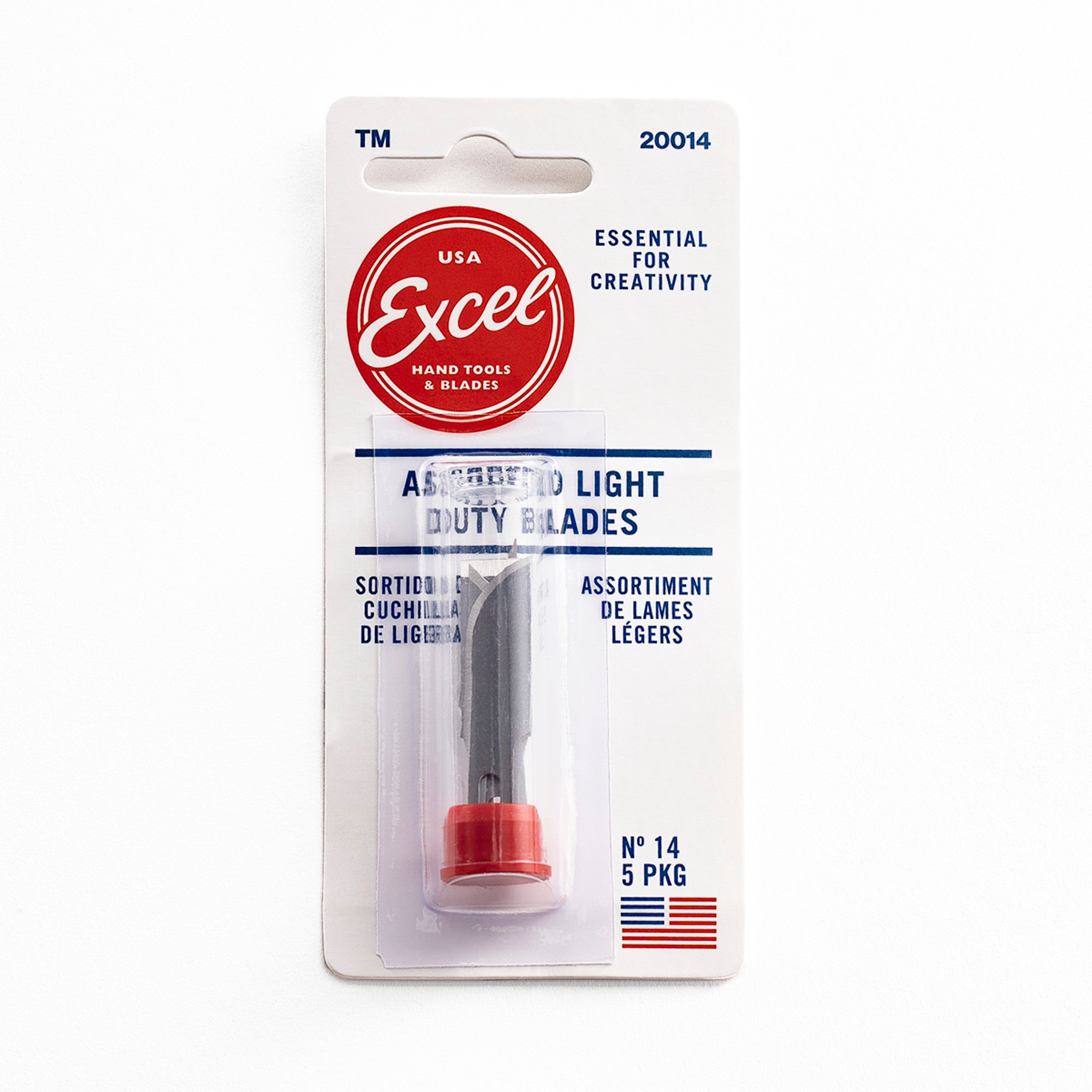 Assorted Light Duty Blades (#10, #16, #17, 2x #11),Shank 0.25" (0.58 cm) (5 pcs) (Carded)