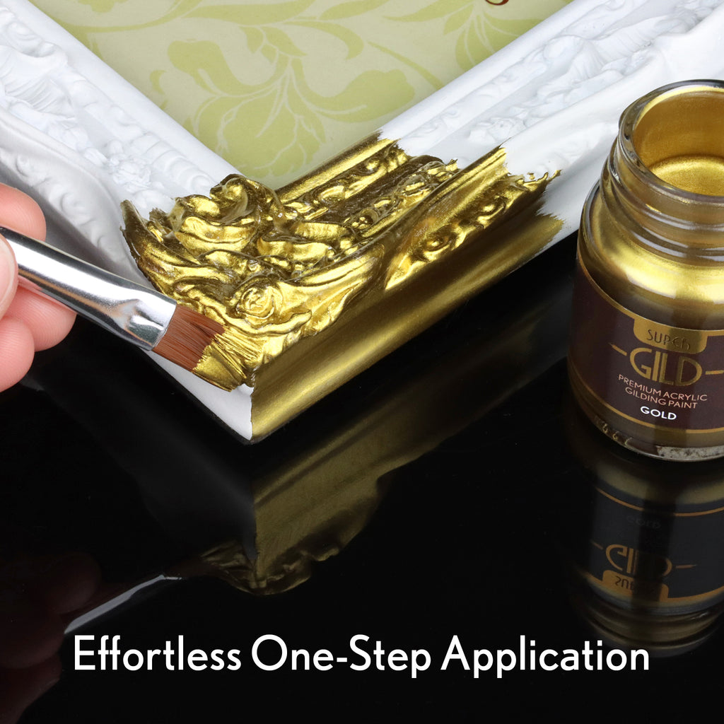 Super GILD Acrylic Gilding Enamel Paint, Gold (30ml Jar)
