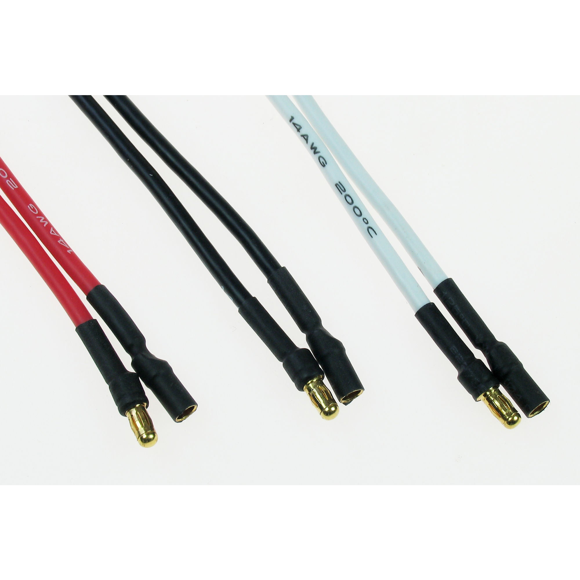 3.5mm Gold Connector Set 15cm Silicone Lead (3 pcs)