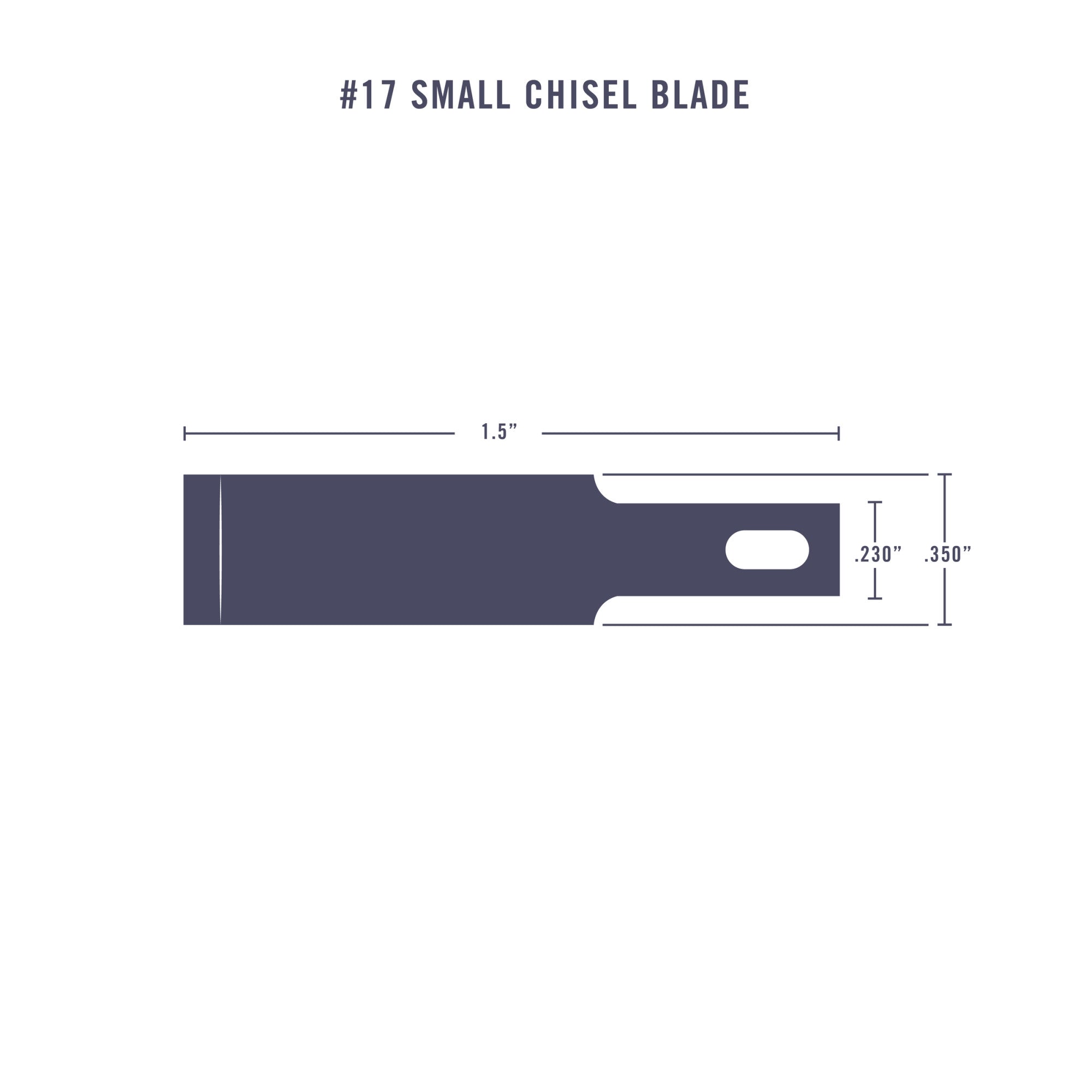 #17 3/8in Small Chisel Blade, Shank 0.25" (0.58 cm) (5 pcs) (Carded)