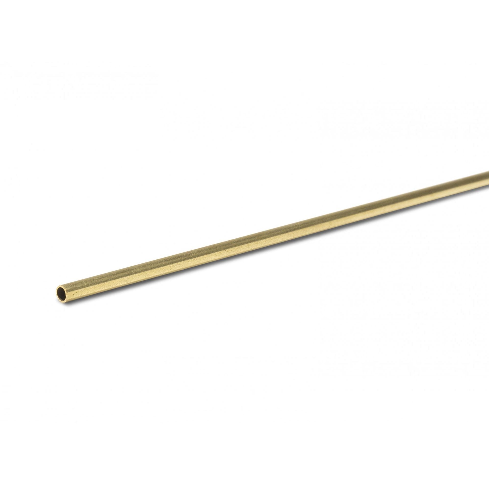 4DM00554 [file:4DM00554-1.jpg] Round Tube, Brass, 4.0 x 1000mm, 0.45mm Wall