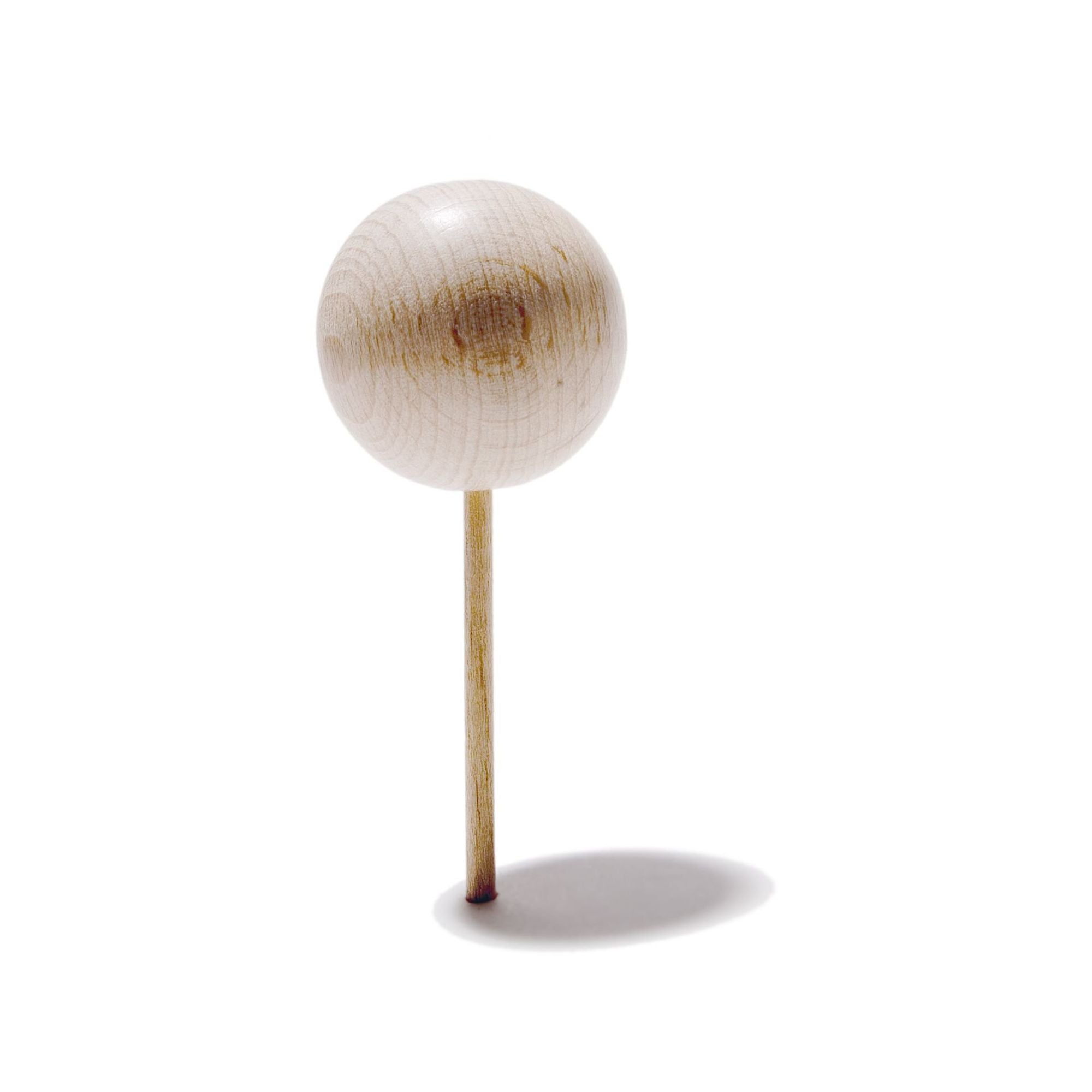 4DM00569-2 Beechwood Ball, Partially Drilled