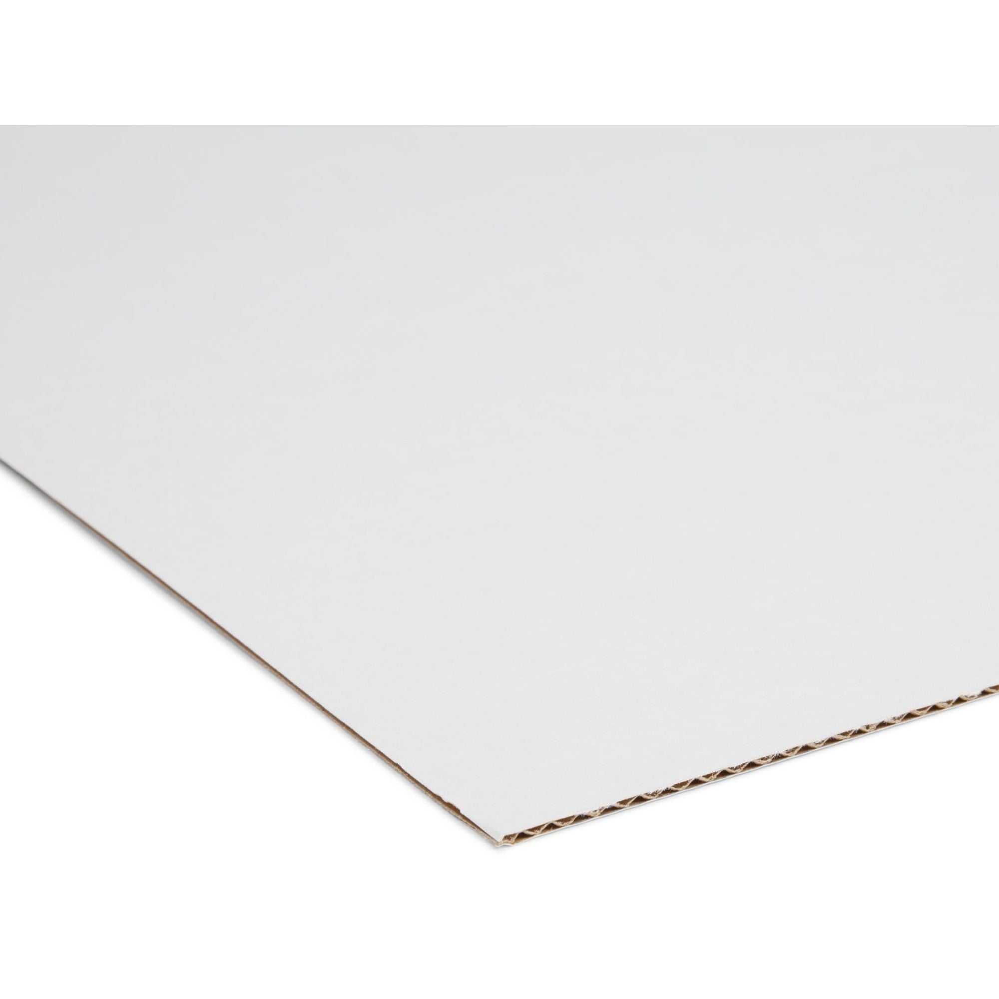 Micro-Corrugated Board, Double-Sided, 1.5 x 1000 x 700 mm, White/White (1 pc)