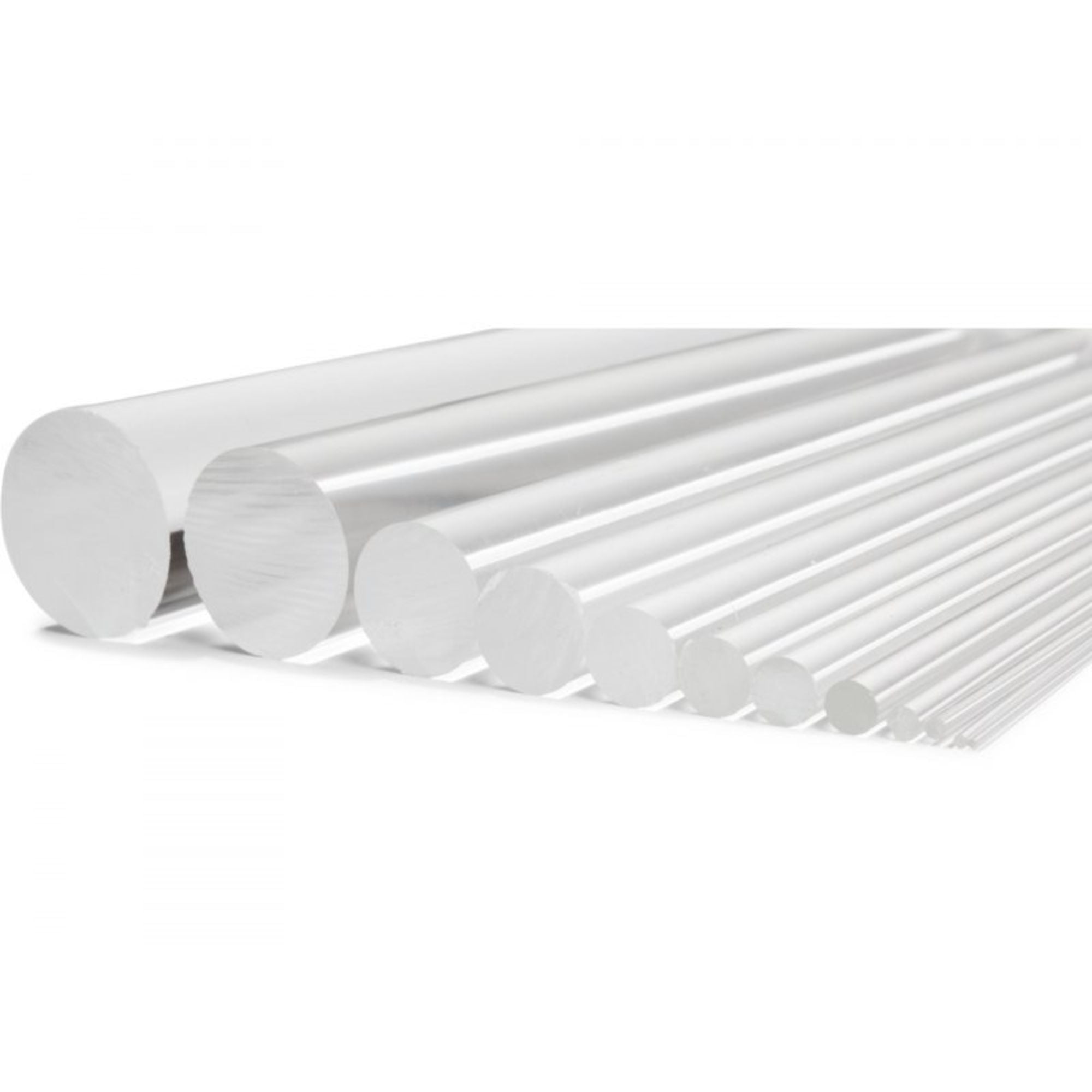 4DM02031 [file:4DM02031-1.jpg] Acrylic Glass XT Round Rod, Clear, 12.0 x 330mm