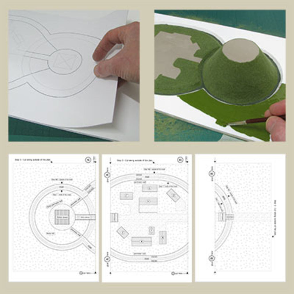 4DXBL00000-2 [file:4DXBL00000-2.jpg] Motte & Bailey Castle - Plans