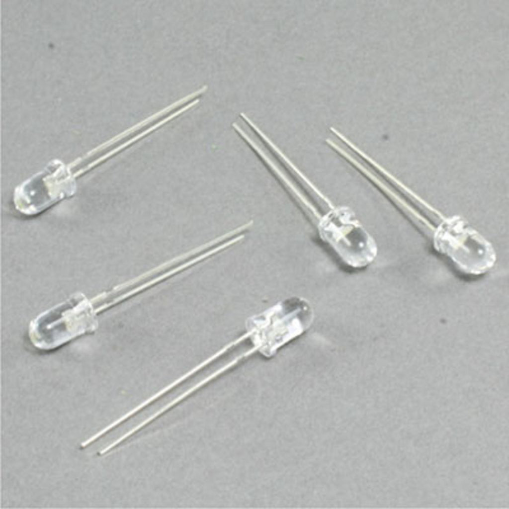 4DXEU10055-3 LED 5mm Super Green Water Clear 200mcd (5 pcs)