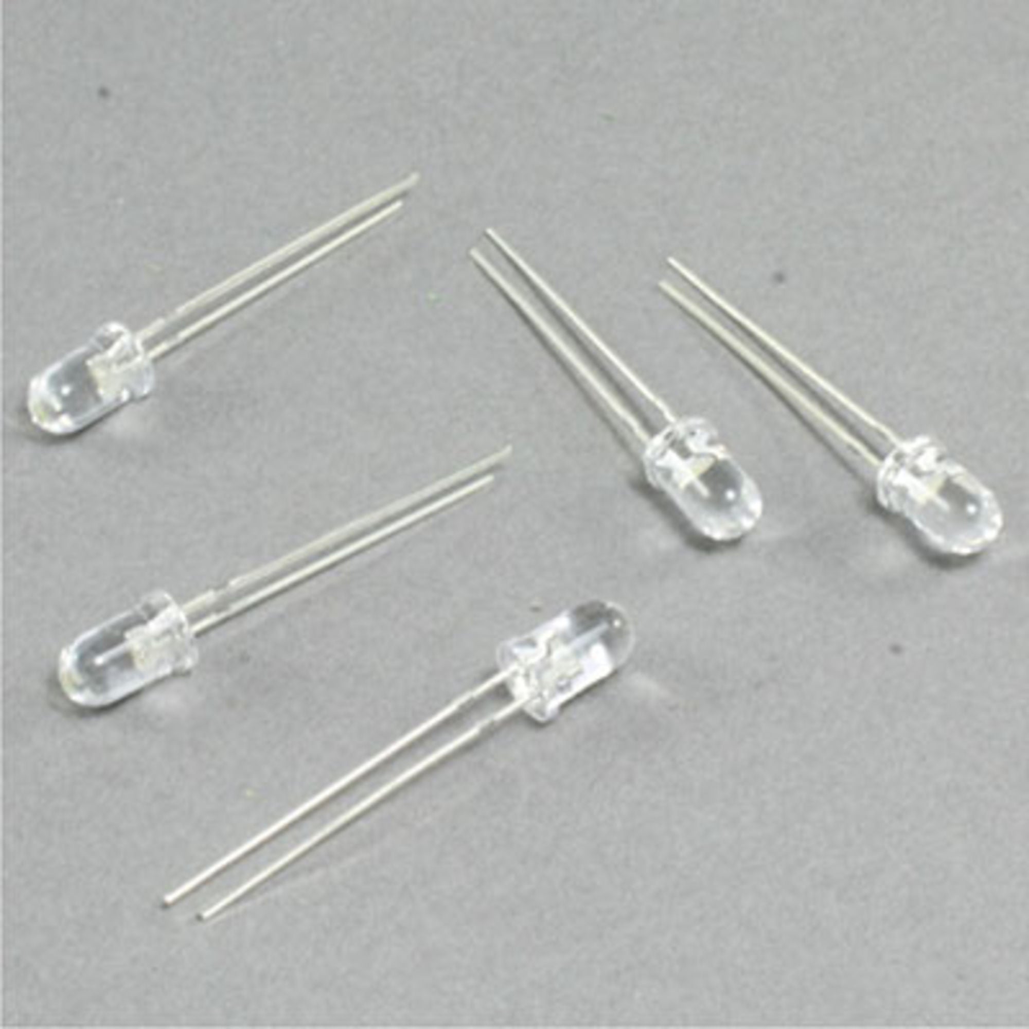 4DXEU10055-3 LED 5mm Super Green Water Clear 200mcd (5 pcs)