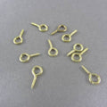 4DXGA20008 [file:4DXGA20008-1.jpg] Brassed Screw Eyes, 3.2mm (10 pcs)