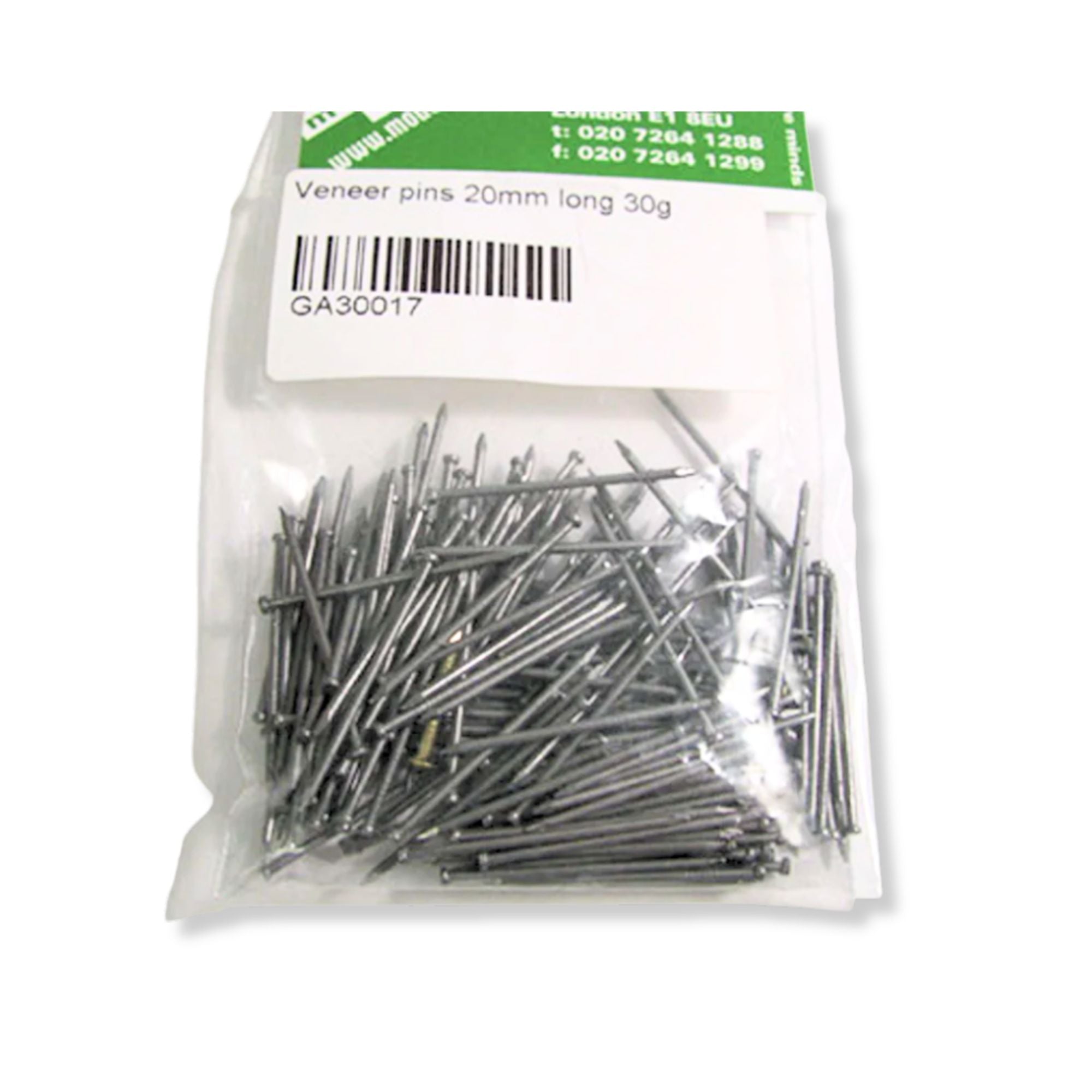4DXGA30017-2 Veneer pins 30g 20mm long