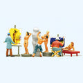 4DXMF10803-1 1:87 Figures Artists Studio Painted (6 pcs)