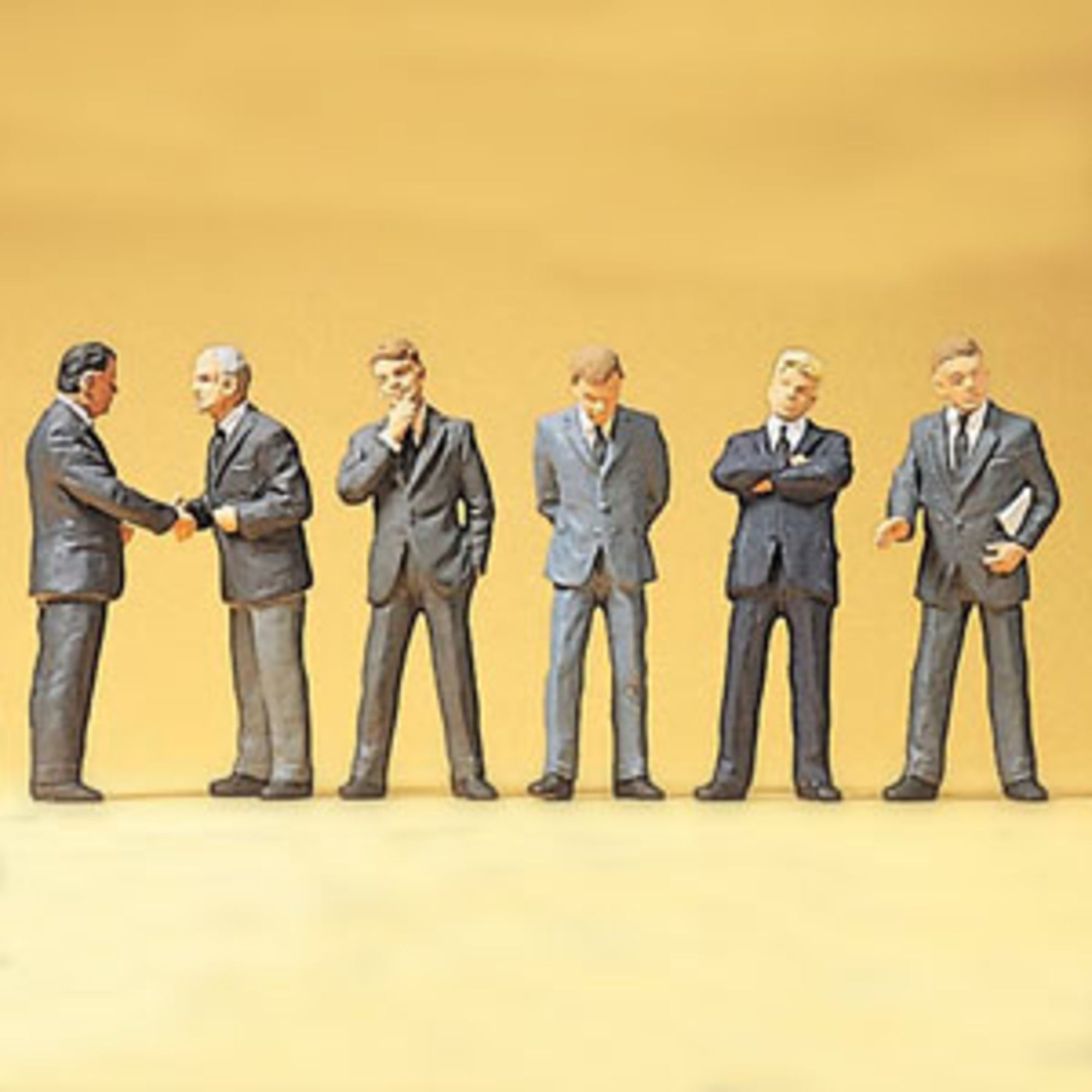 4DXMF10811-1 [file:4DXMF10811-1.jpg] 1:87 Figures Suited Men Painted (6 pcs)