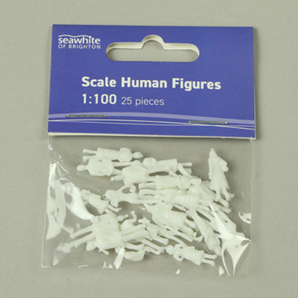 4DXMF11018-2 1:100 Figures Assorted (25 pcs) White