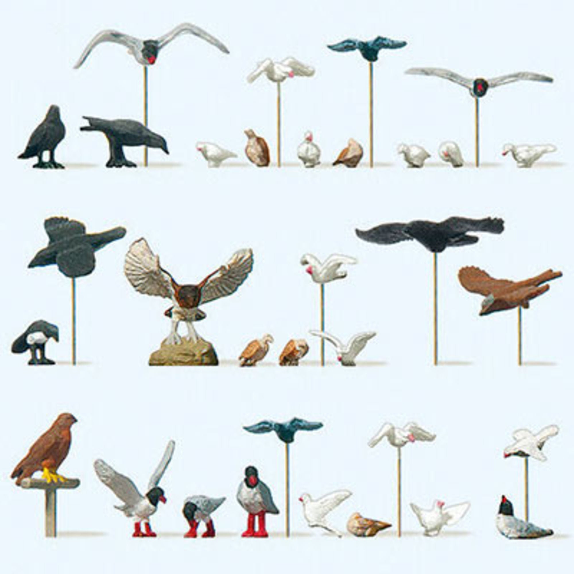 4DXMF20800-1 1:87 Assorted Birds (23 pcs)