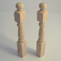 4DXML40101-1 1:12 Wooden Newel Posts (2 pcs)