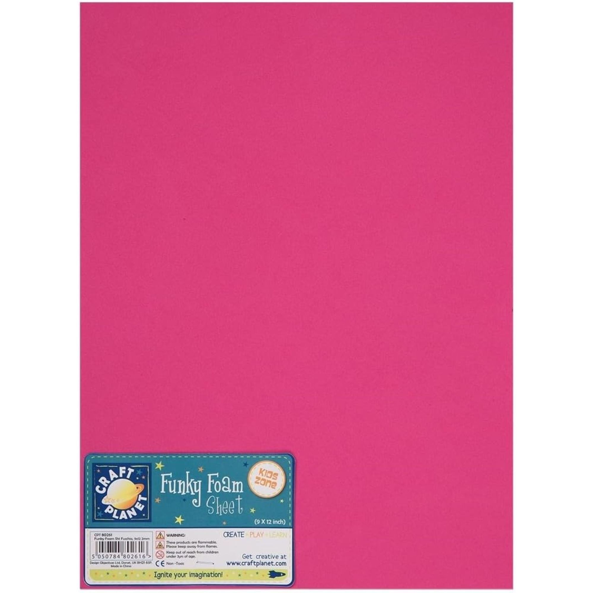 4DXRL20052 [file:4DXRL20052-1.jpg] Funky Foam Fuchsia 2.0 x 229 x 304mm