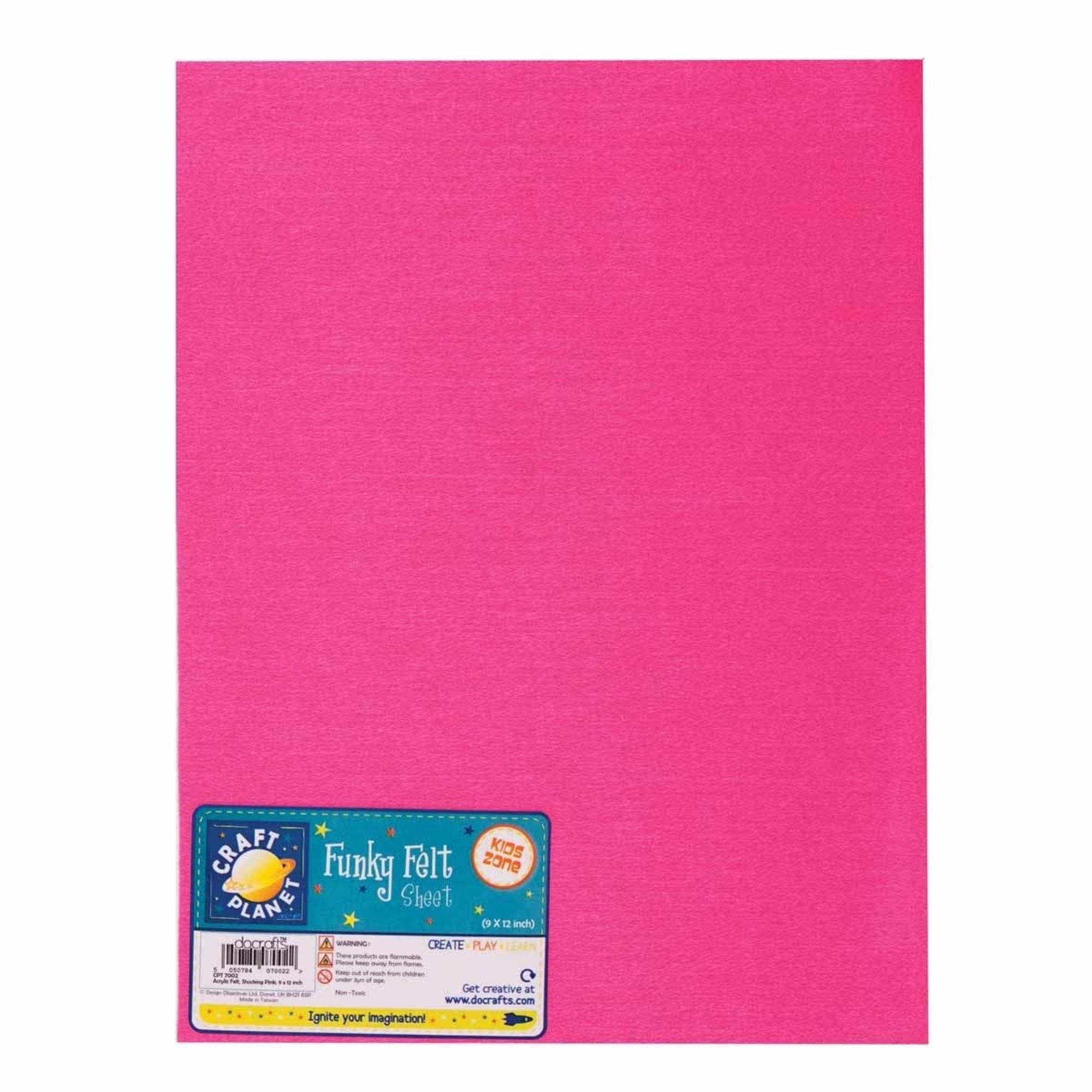 4DXRT01002 [file:4DXRT01002-1.jpg] Funky Felt 225 x 295mm Shocking Pink