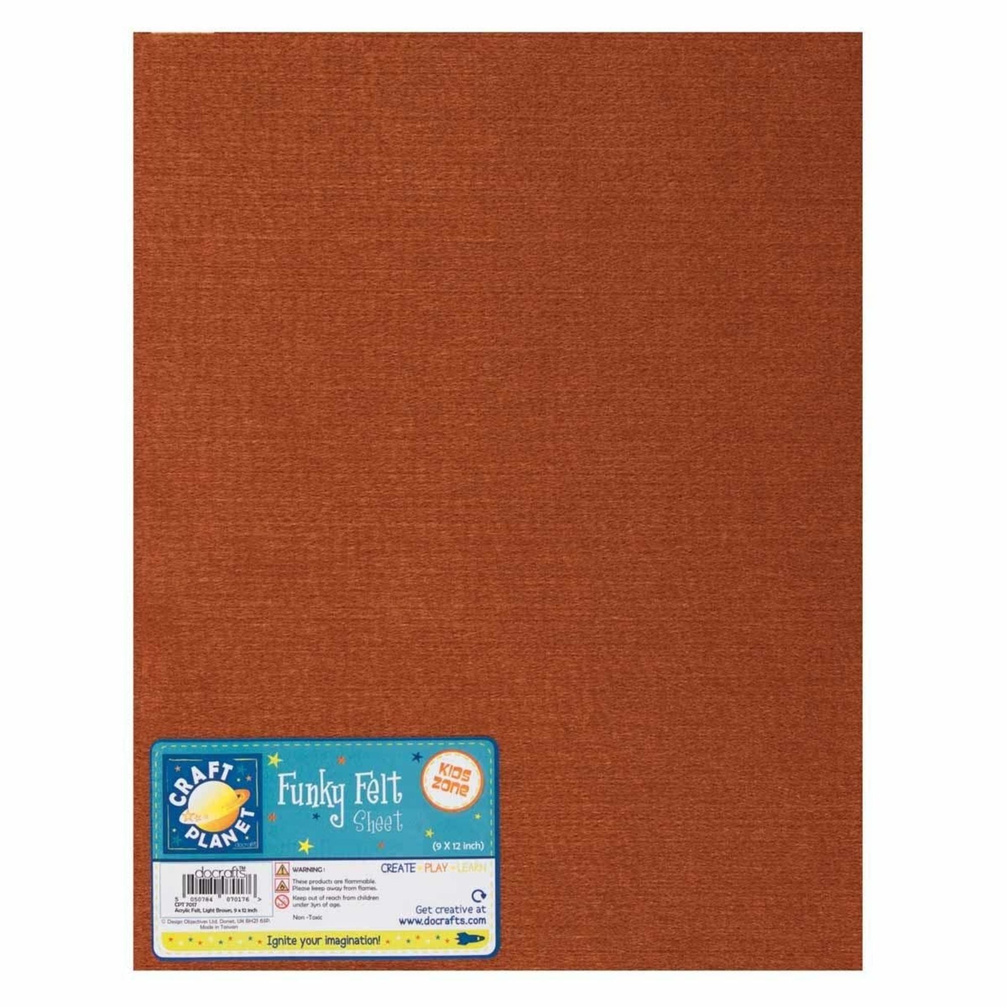 4DXRT01017 [file:4DXRT01017-1.jpg] Funky Felt Light Brown, 225 x 295mm