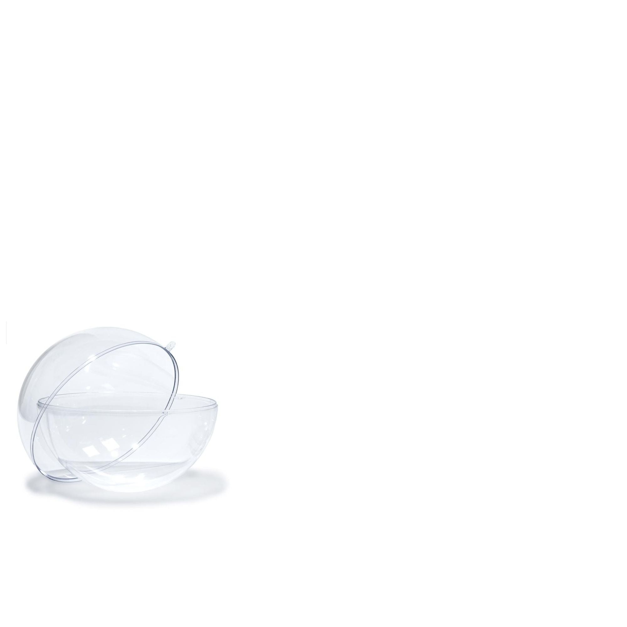 4DXSB73070 [file:4DXSB73070-1.jpg] Acrylic Ball, Clear 2 Part, 70mm