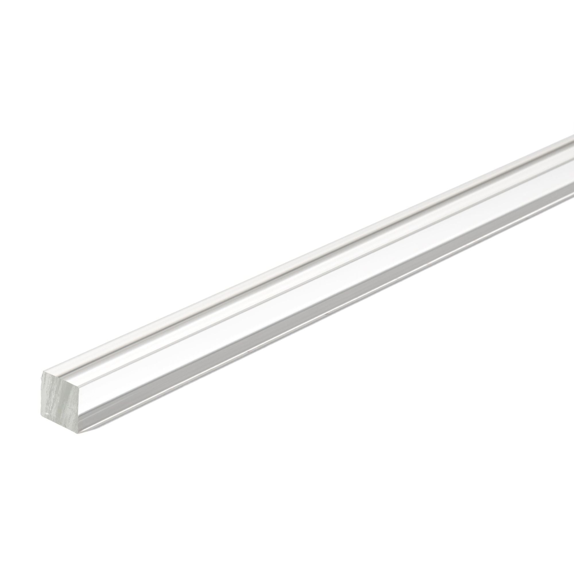 4DXSS70009 [file:4DXSS70009-1.jpg] Clear Square Rod - 5.0 x 5.0 x 1000mm