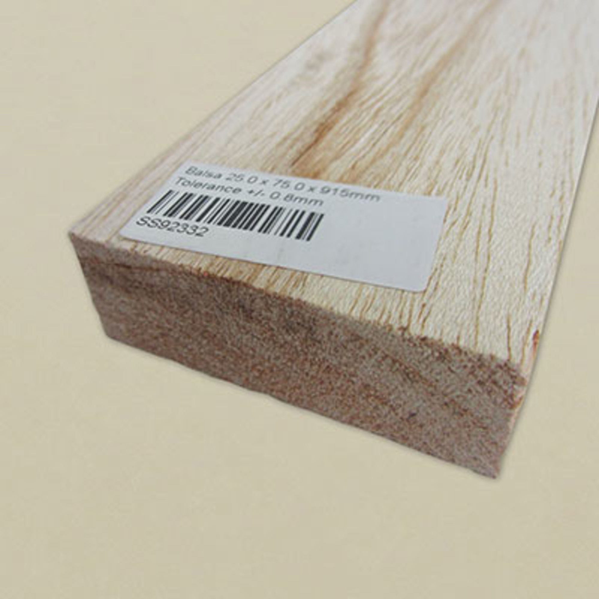 4DXSS92332 [file:4DXSS92332-1.jpg] Balsa Rectangular Rod, 25 x 75 x 915mm