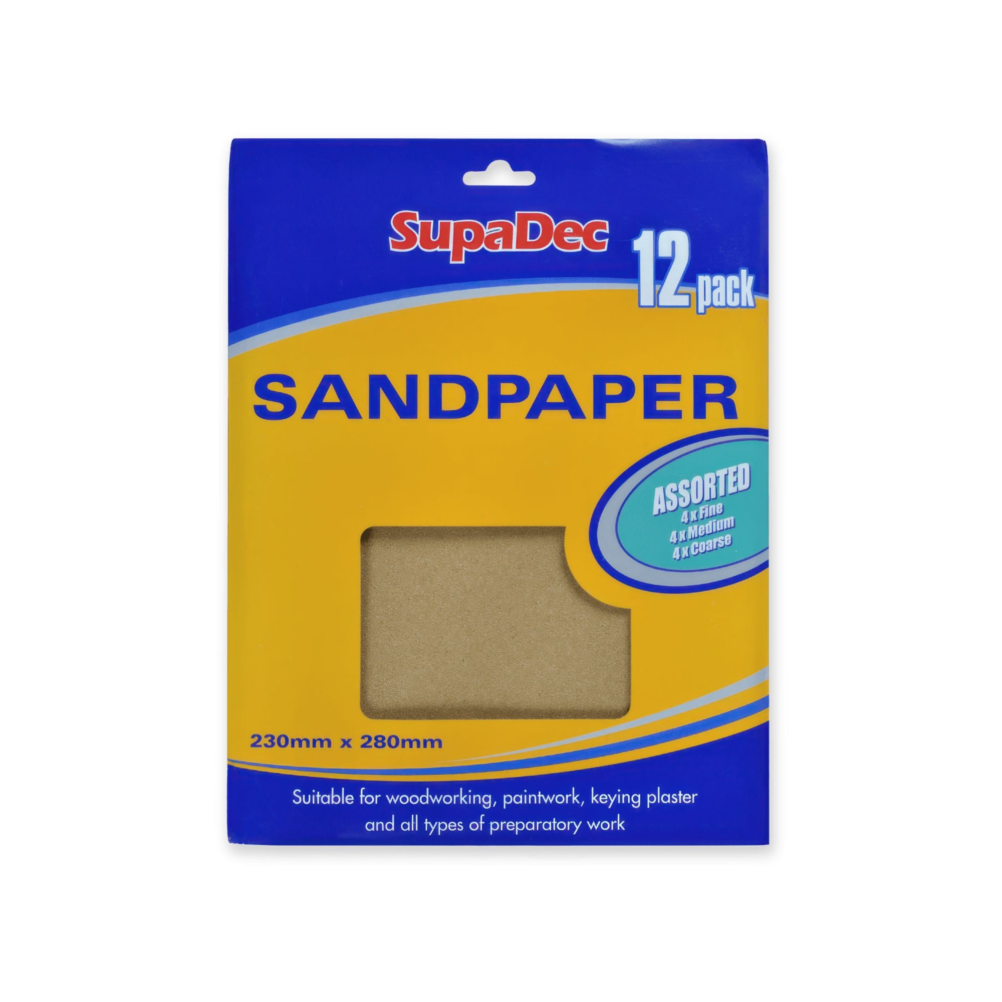 4DXTA10030 [file:4DXTA10030-1.jpg] Sandpaper, Assorted (12 pcs)