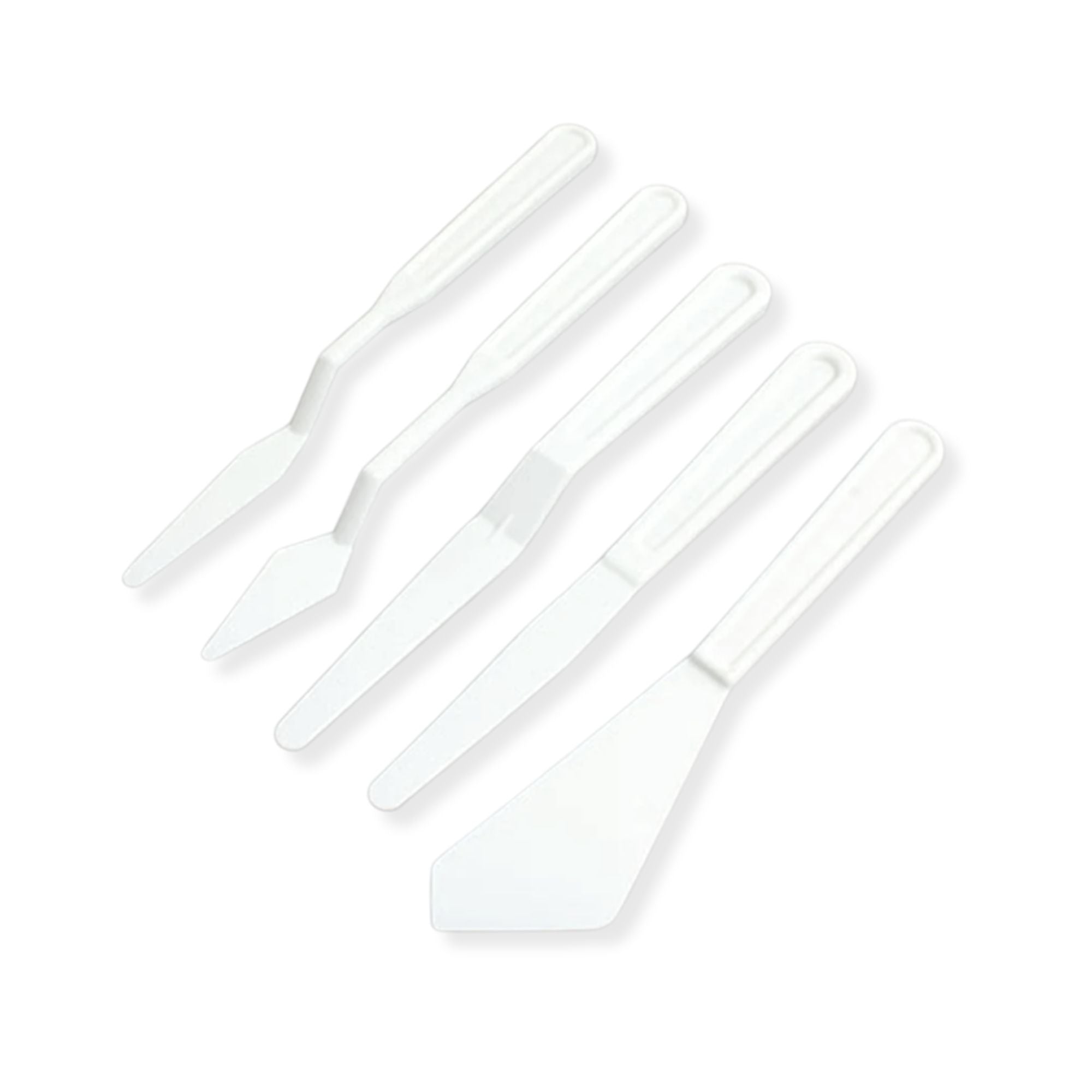 4DXTC00023-1 Palette Knives, White Nylon(5 pcs)