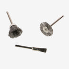 4DXTE20055 [file:4DXTE20055-1.jpg] Brushes, Steel Set (3 pcs)