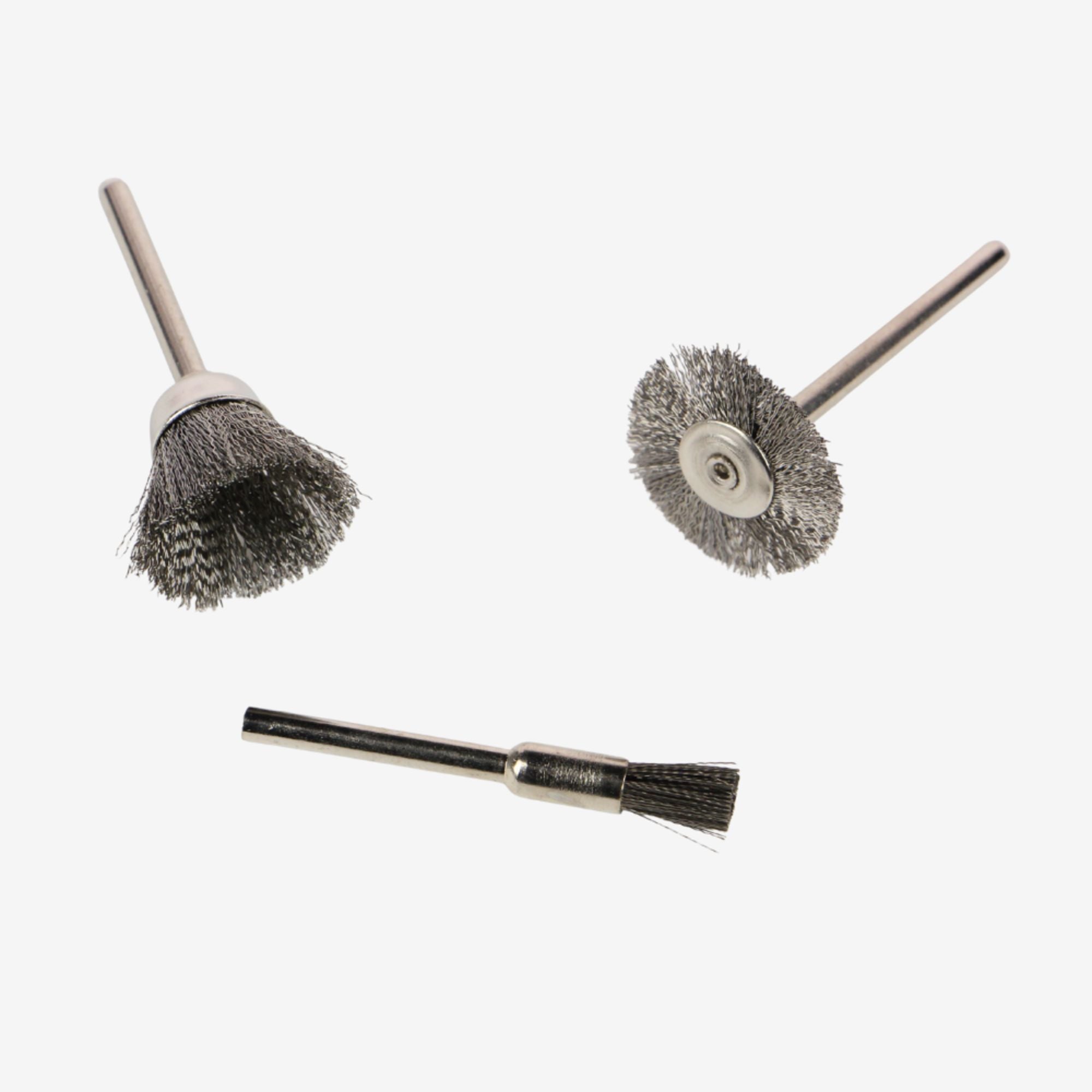 4DXTE20055 [file:4DXTE20055-1.jpg] Brushes, Steel Set (3 pcs)