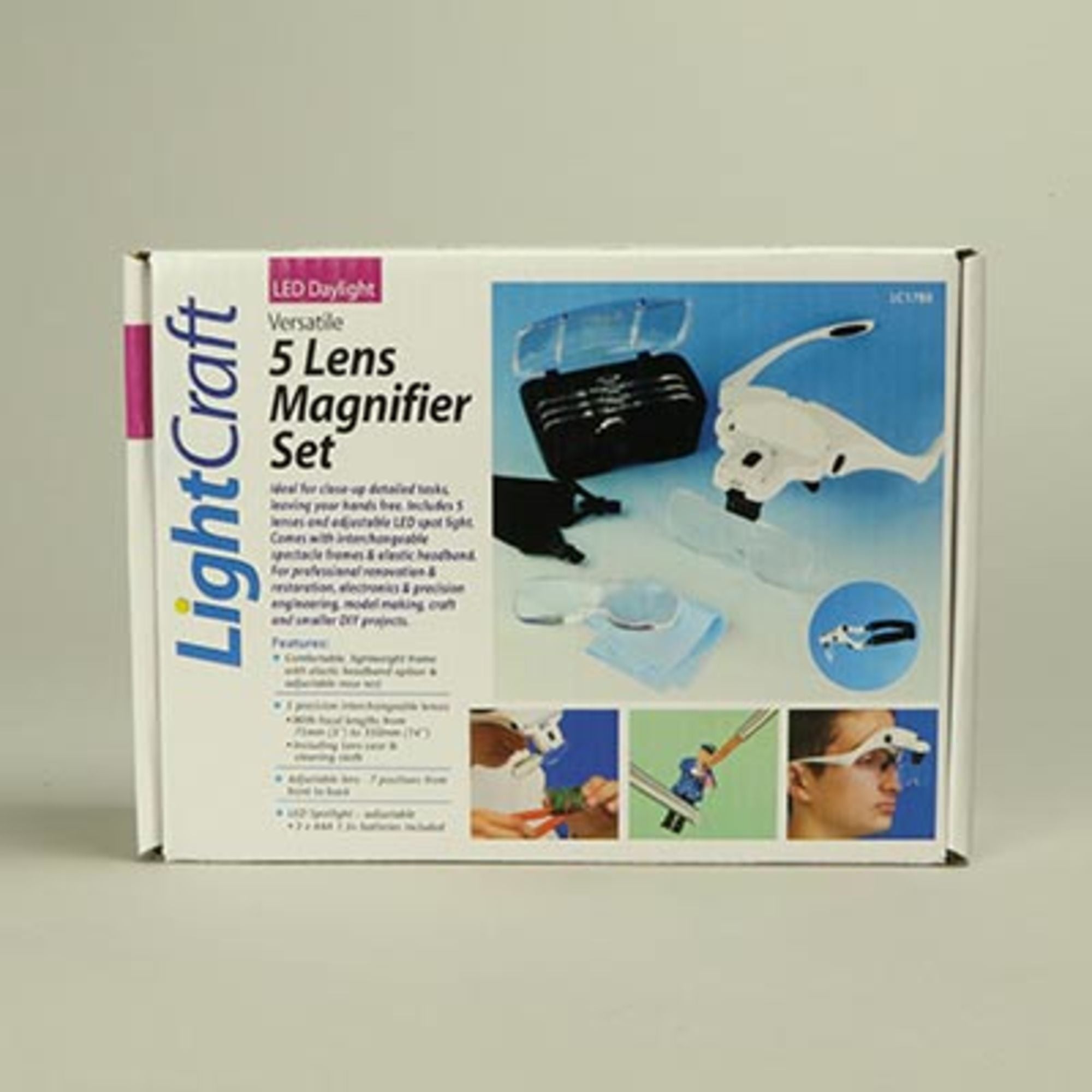 4DXTI00038-4 [file:4DXTI00038-4.jpg] Headband Magnifier with LED Light