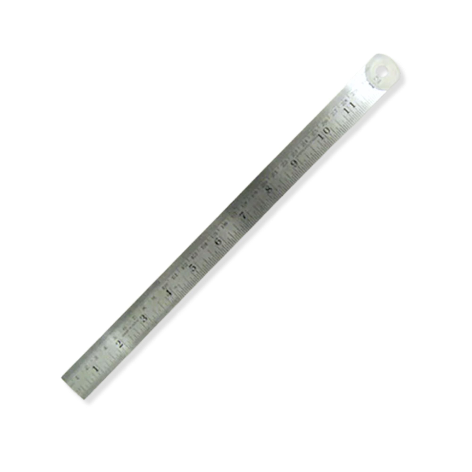 4DXTR10005-1 Steel Rule, 304mm Flat Metal