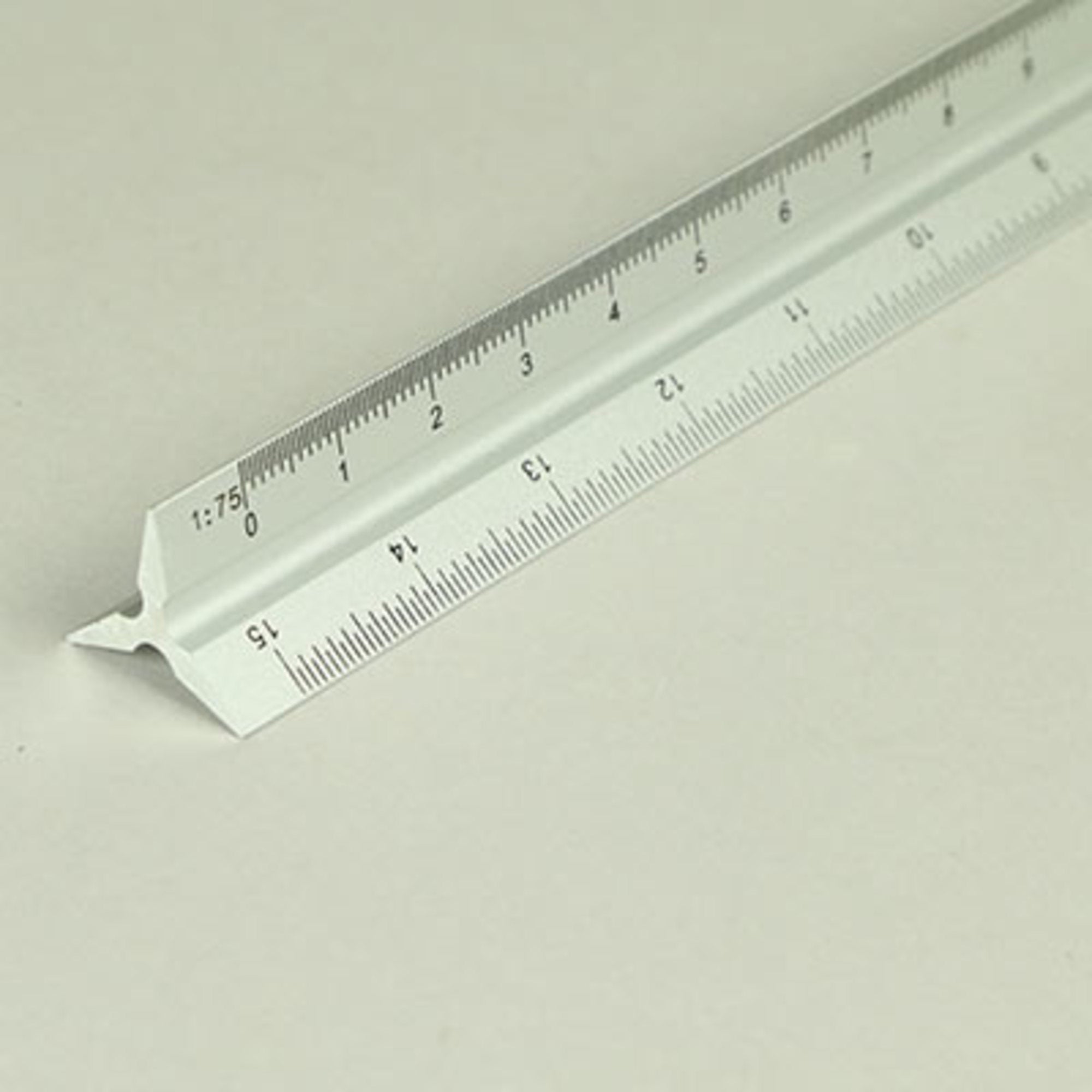 Scale rule, aluminium 300mm