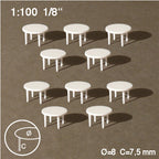 Round Tables, White