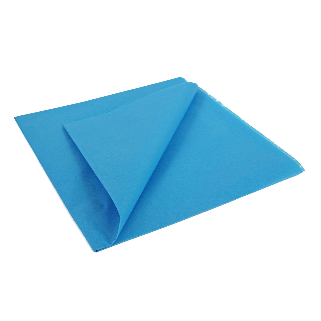 5525209 [file:5525209-1.jpg] Lightweight Tissue Covering Paper 50 x 76cm - Mediterranean Blue (5 Sheets)