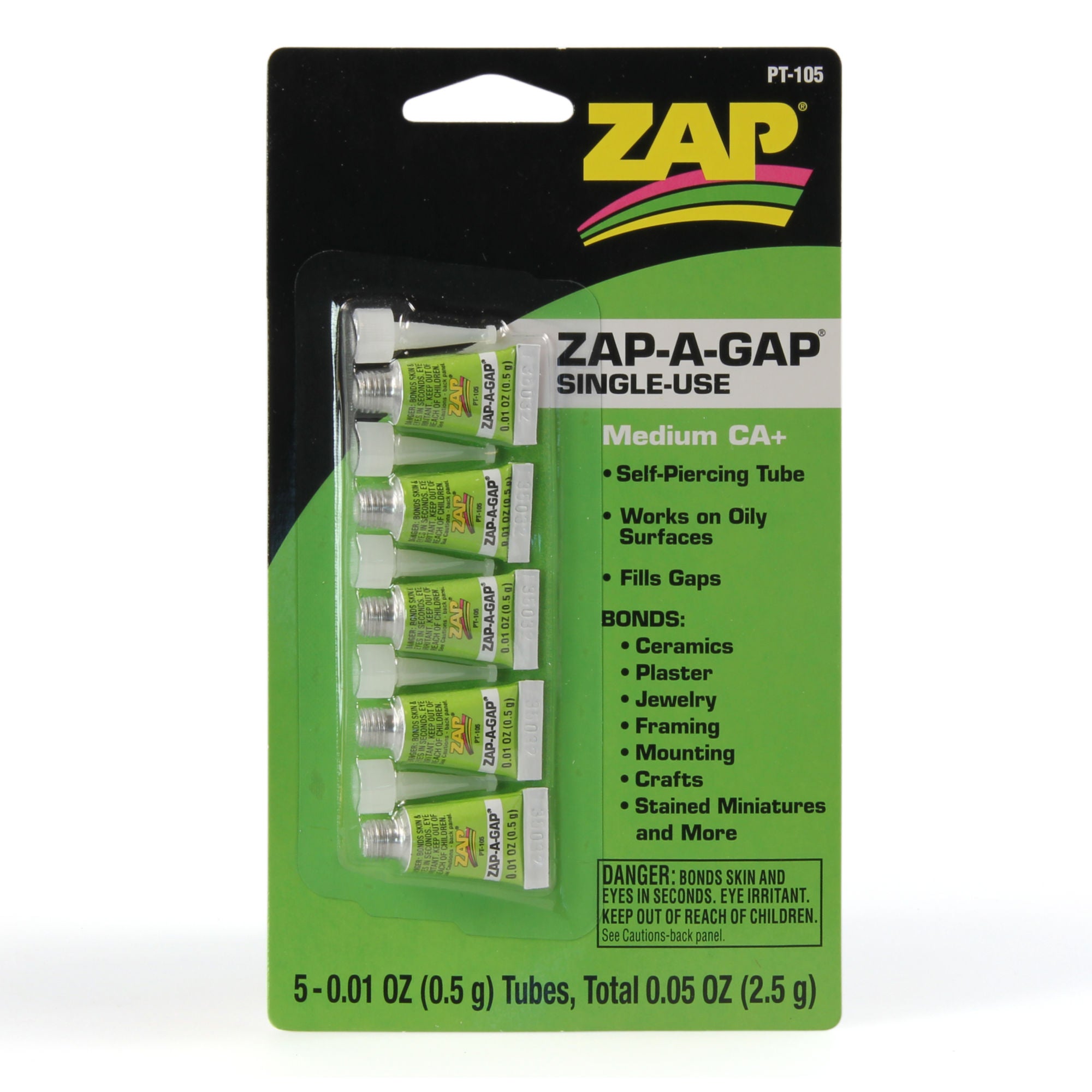5525630-1 [file:5525630-1.jpg] PT105 Zap-A-Gap Glue Single Use .01oz (5 pcs)