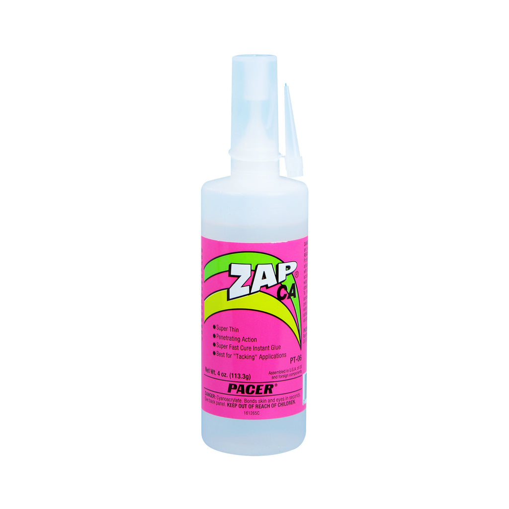 5525656 [file:5525656-1.jpg] PT06 Zap CA Glue 4oz (Thin) (Box of 6)