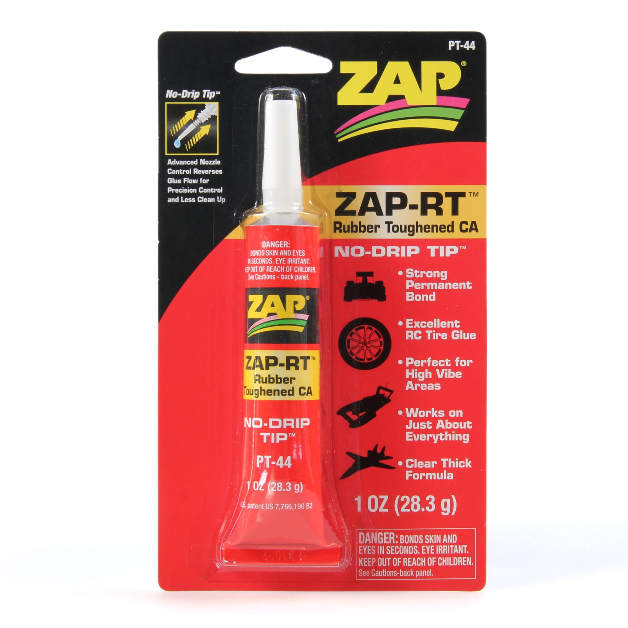 5525675-1 [file:5525675-1-1.jpg] PT44 Zap-RT Rubber Toughened CA Glue 1oz