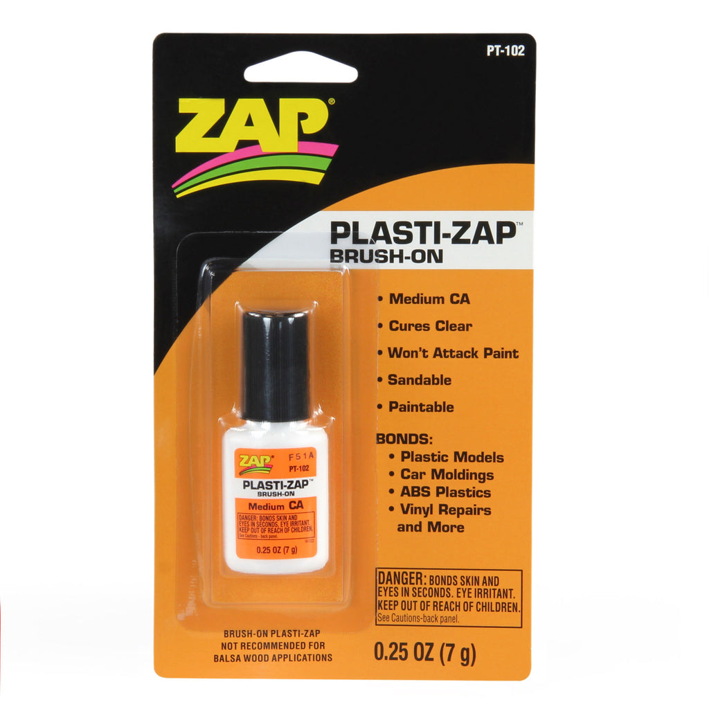 5525678 [file:5525678-1.jpg] PT102 Plasti-Zap Brush-On CA Glue 1/4oz (1)