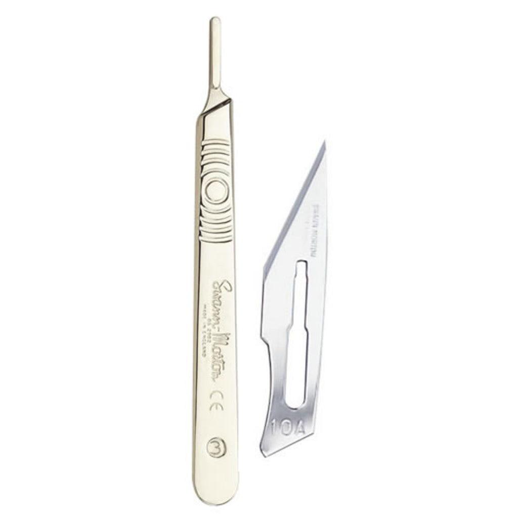 5535627-2 [file:5535627-2.jpg] Surgical Knife Handle No. 3 & #10A Blades Metal