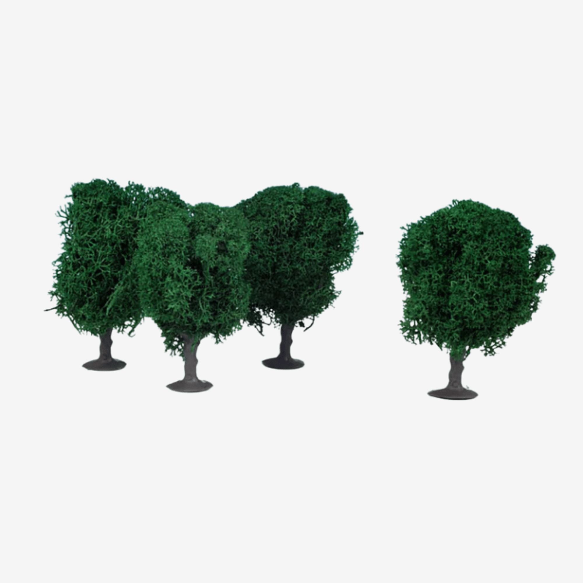 5546065 [file:5546065-1.jpg] Lichen Avenue Trees, 7cm (Dark Green) (4 pcs) (1030)