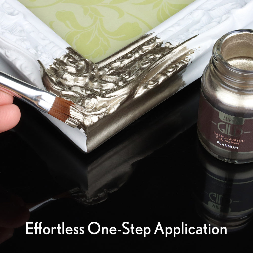 Super GILD Acrylic Gilding Enamel Paint, Platinum (30ml)