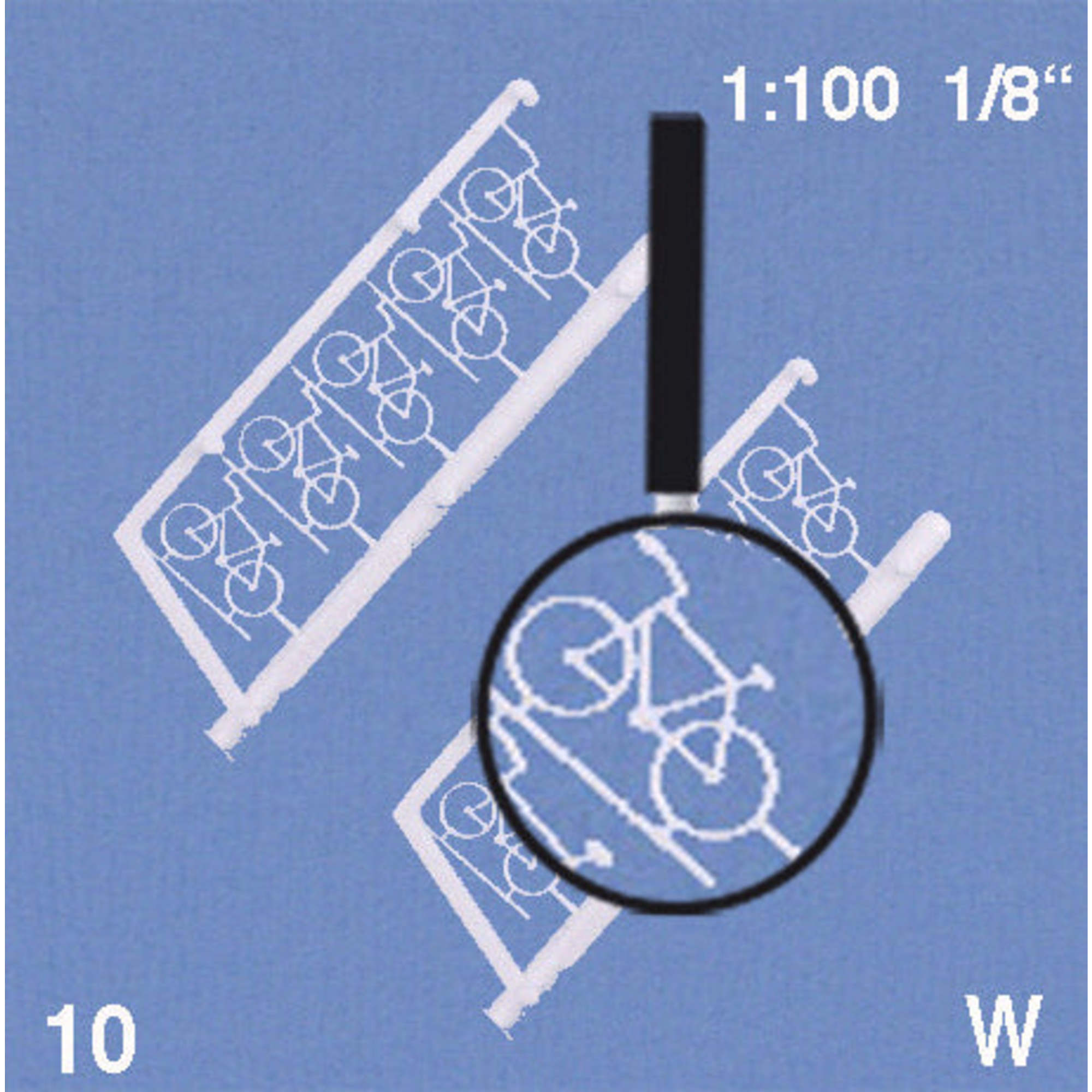 Bicycles White 1:100 (10 pcs)